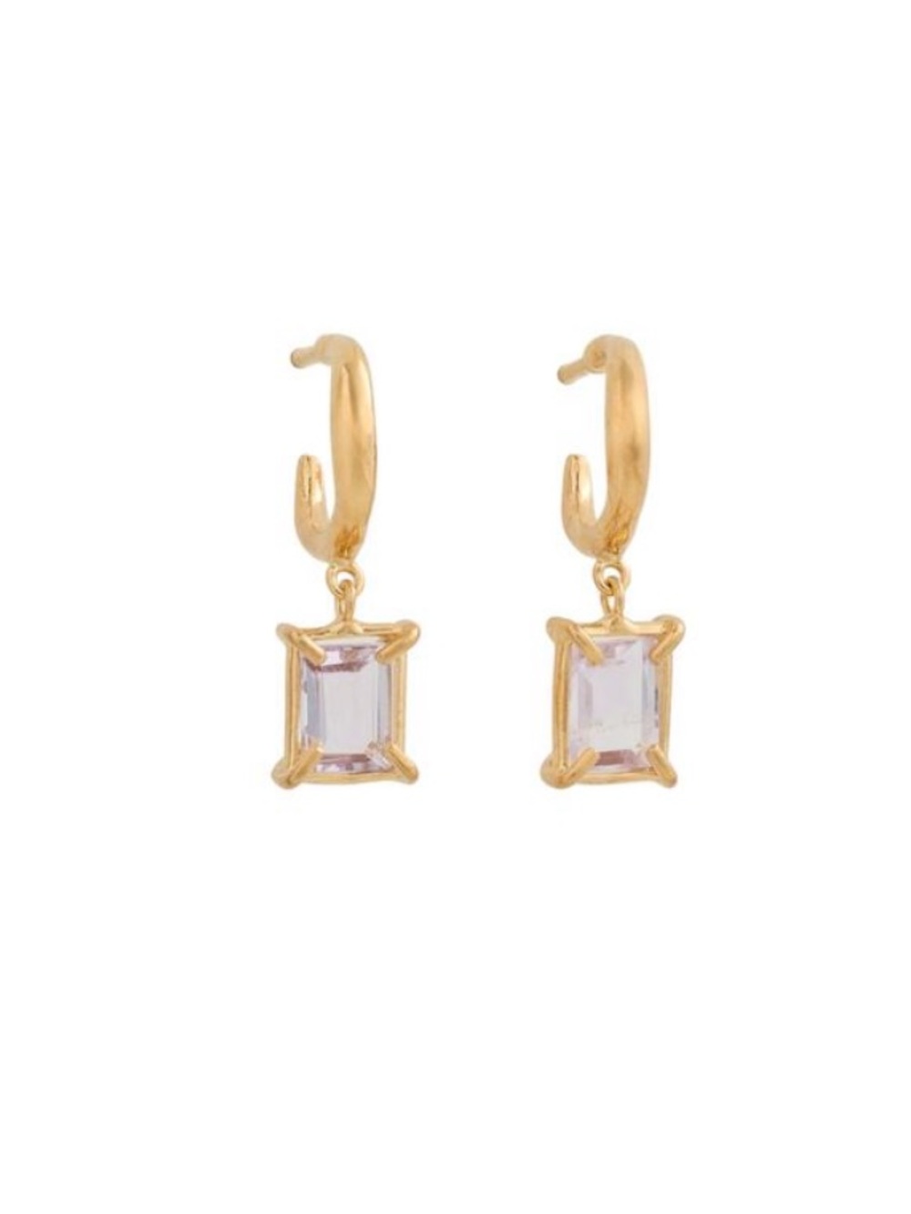 Chan Luu Tabby Hoop Earrings in Amethyst NWT